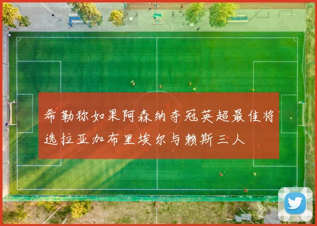 希勒称如果阿森纳夺冠英超最佳将选拉亚加布里埃尔与赖斯三人